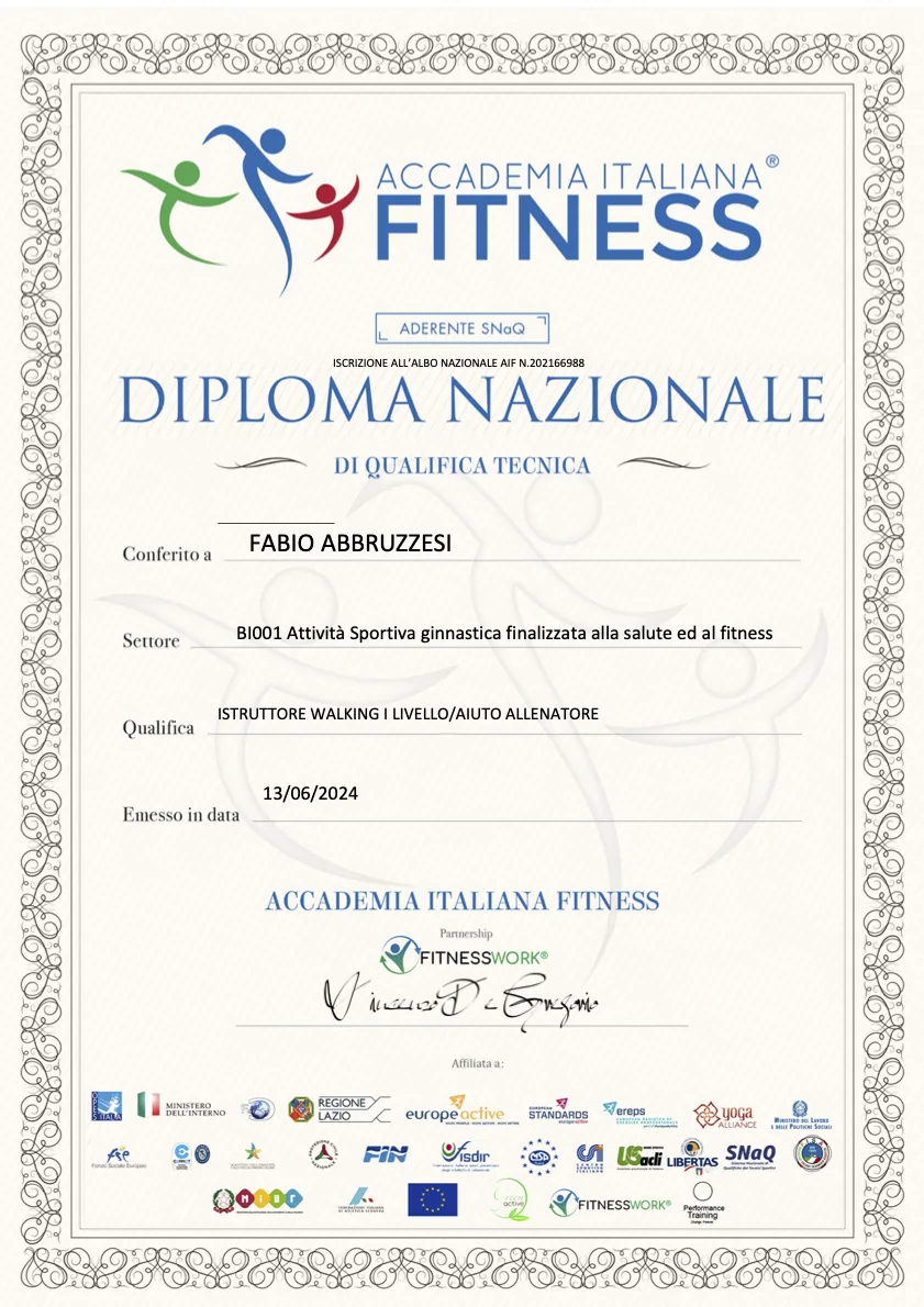 Walking instructor Level 1 diploma